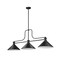 Z-Lite Melange Billiard, 3-Light, 14 In.W x 52 In.L x 21 In.H, Matte Black/Matte Black 725-3MB-MMB - alternate 5